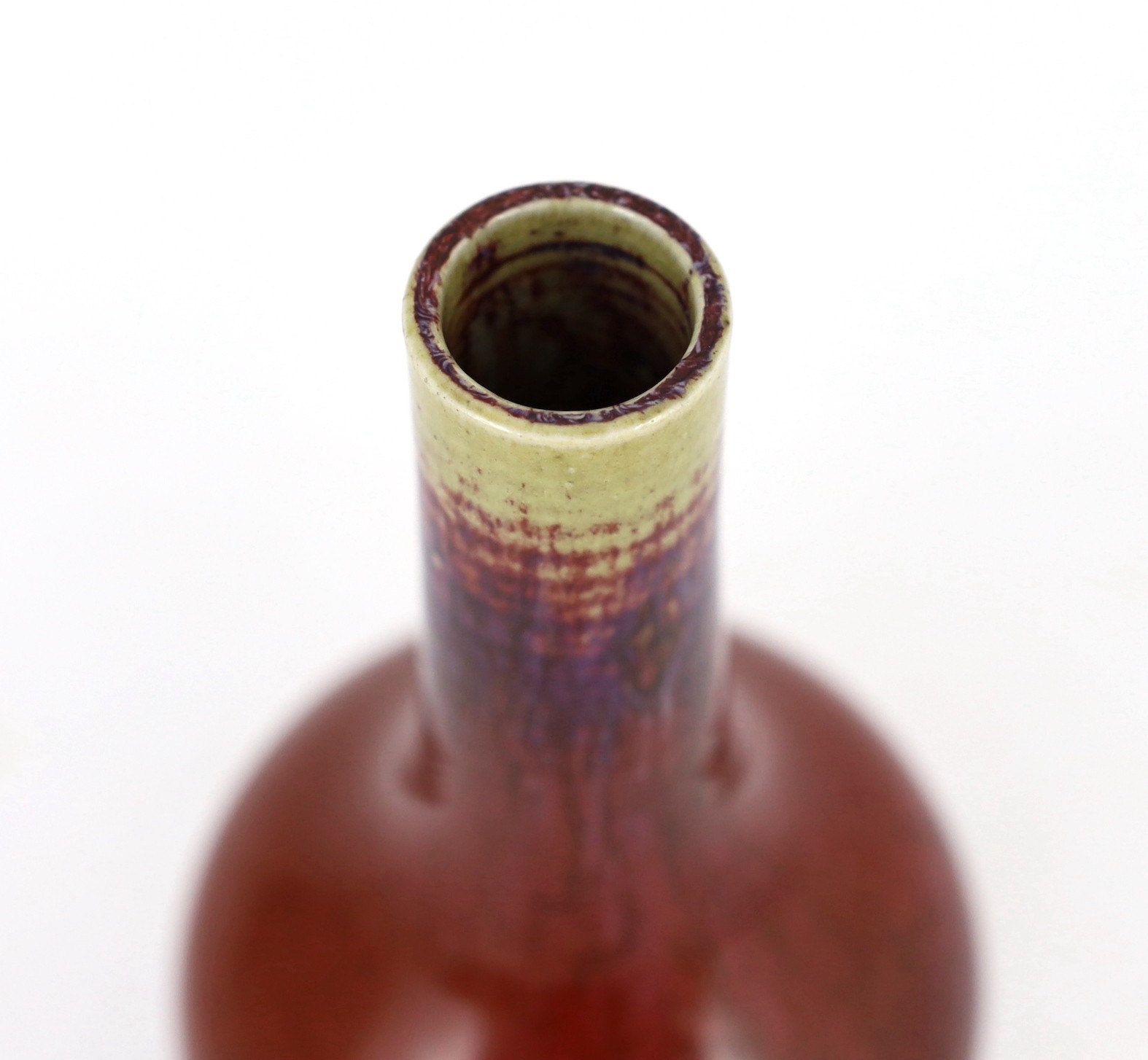 A Chinese flambé bottle vase, Langyao, 18th century, 20.7cm high